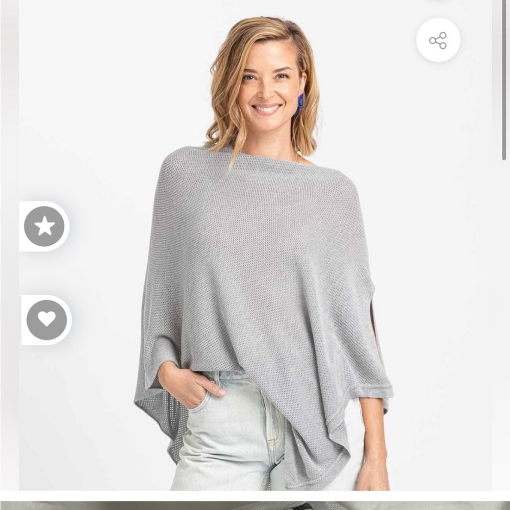 Cocoon Nursing Cover Light Gray Amma Poncho Cape Stroller Baby Blanket Scarf